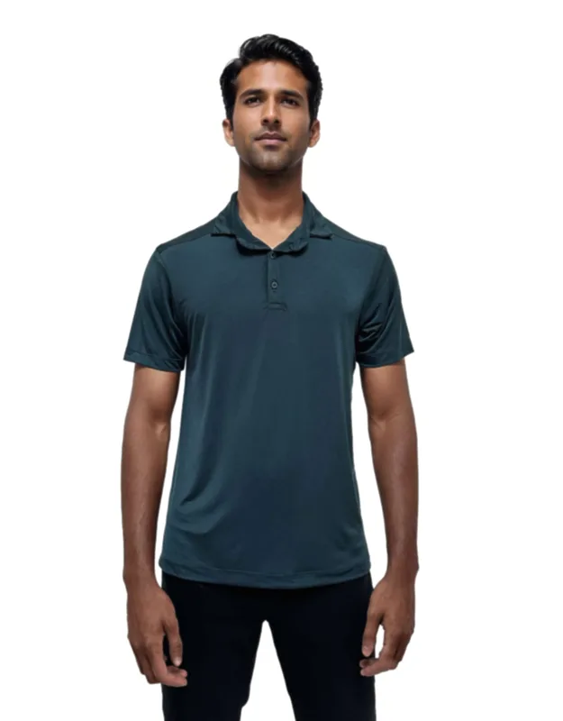 Wrinkle Resistant 3 Button Machine Washable Polo Shirt