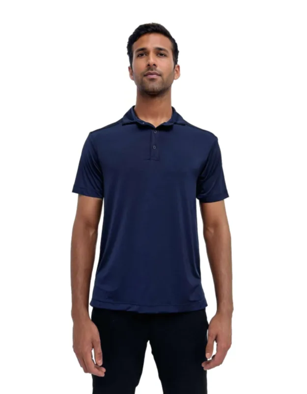 Wrinkle Resistant 3 Button Machine Washable Polo Shirt