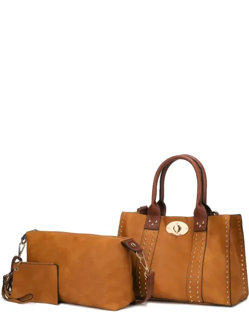 Elissa 3 Pc Set Handbag With Pouch & Coin Purse