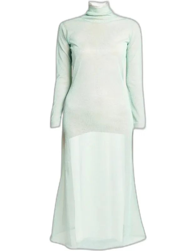 Open-back Lurex Jersey Midi Dress