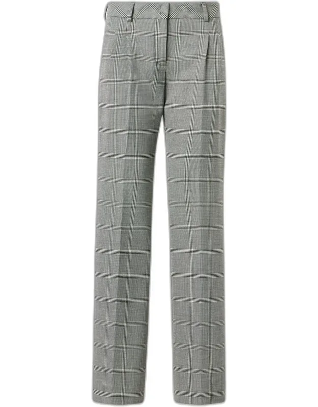 Prince Of Wales Check Straight-leg Trousers