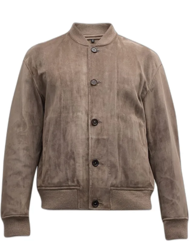 Suede Blouson Jacket