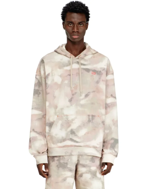 Hoodie In Camouflage-print Organic Cotton