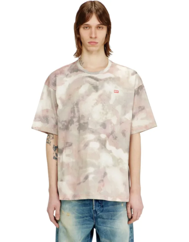 Heavy Cotton T-shirt With Camo Print