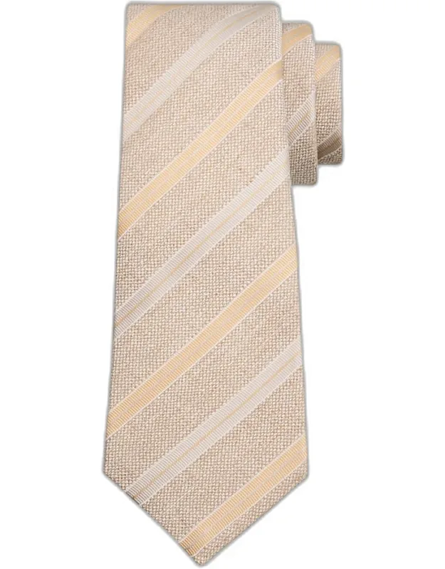 Stripe Jacquard Silk 7-fold Tie