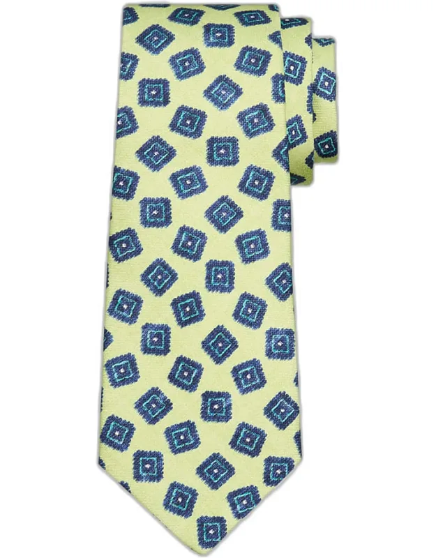 Square Medallion Silk Tie