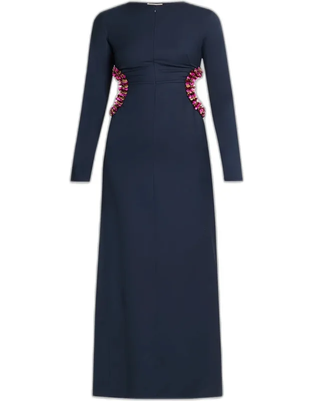 Embellished Cutout Maxi Dress