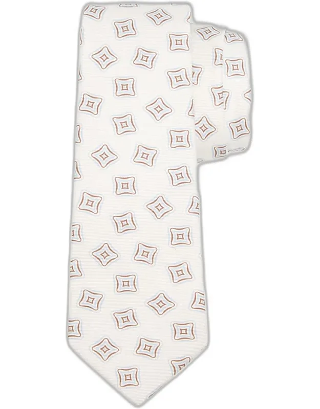 Geometric Square Silk 7-fold Tie