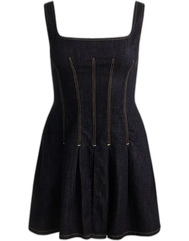 Hollis Flared Denim Mini Dress