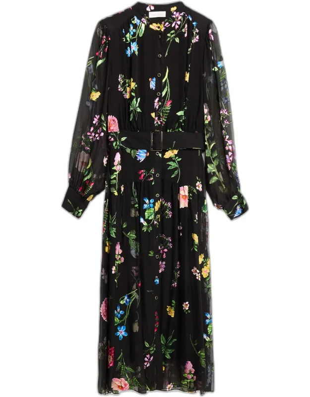 Floral-print Midi Shirtdress