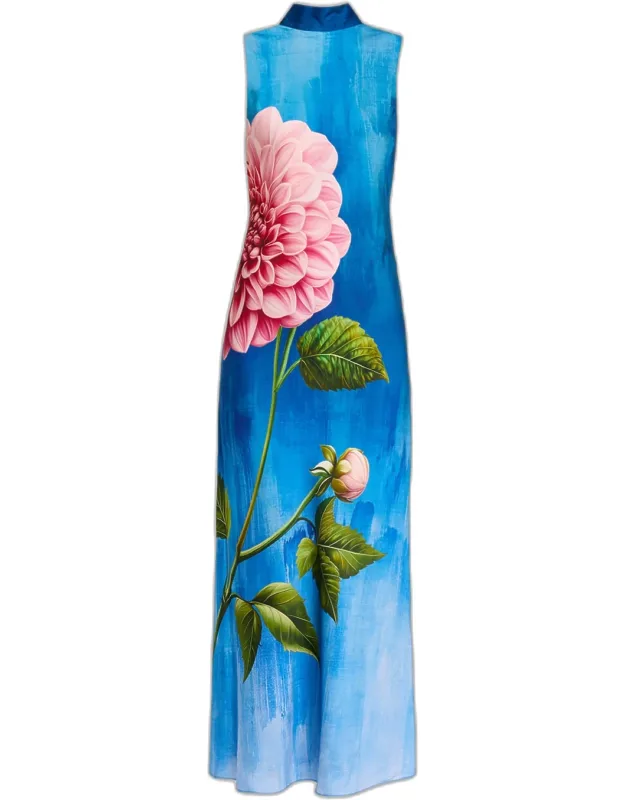 The Sonja Garden Ombré Floral-print Maxi Dress