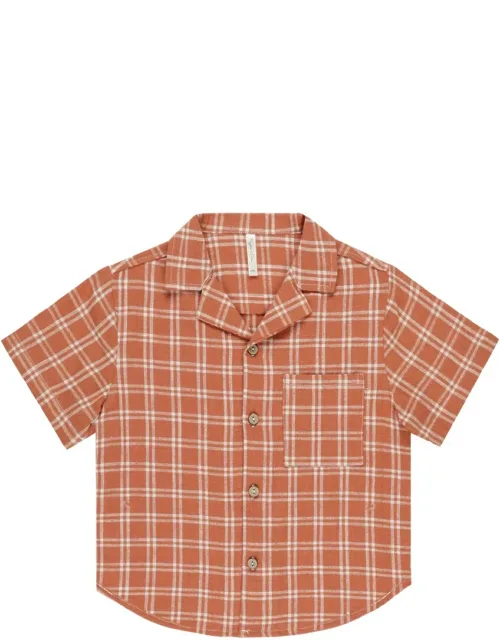 Lapel Collared Linen-blend Shirt