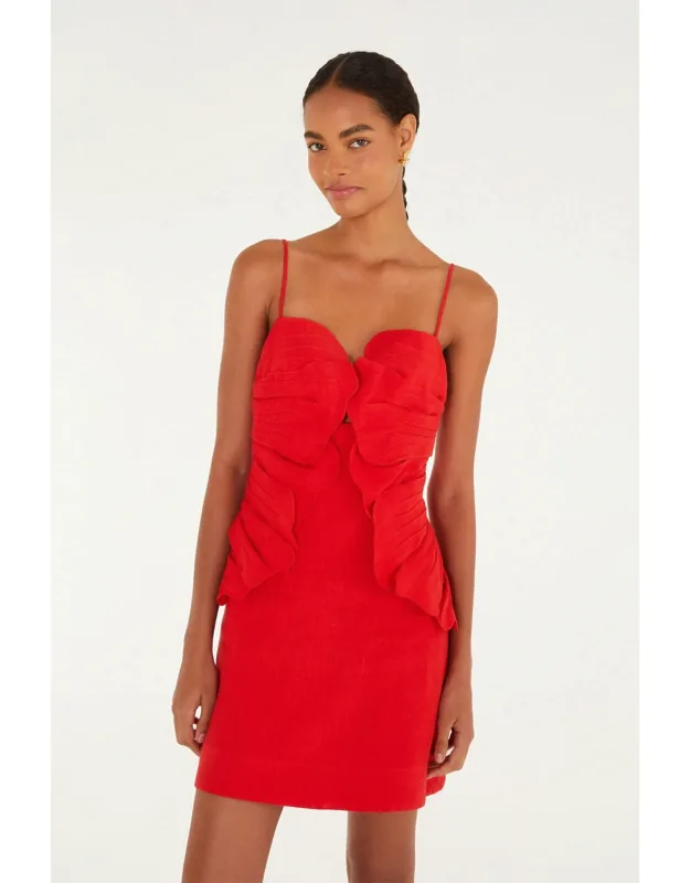 Sleeveless Flower Mini Dress