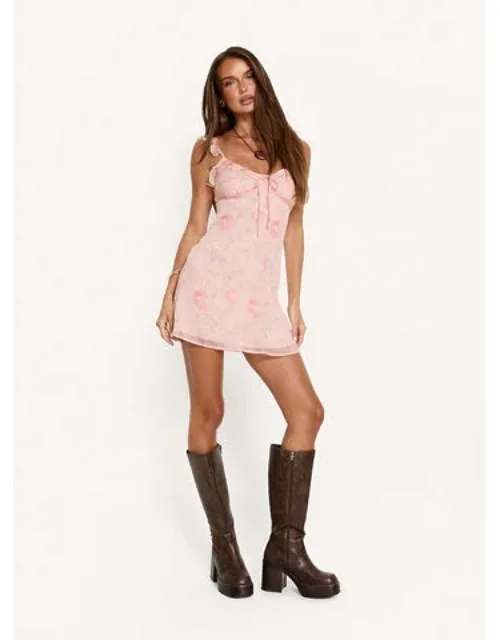 Dewdrops Chiffon Frill Mini Dress