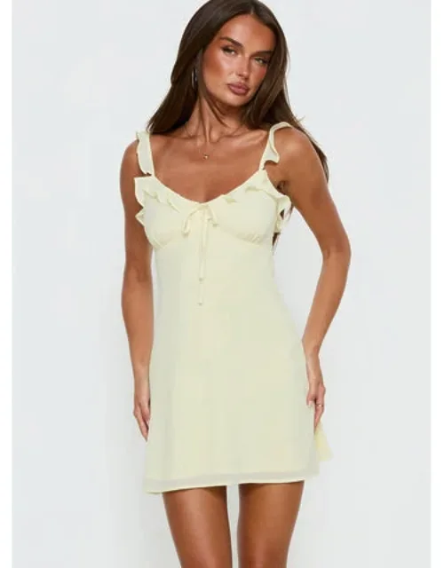 Dewdrops Chiffon Frill Mini Dress