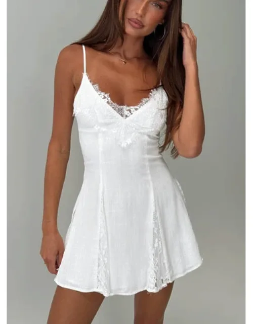 Bloomie Lace Godet Mini Dress