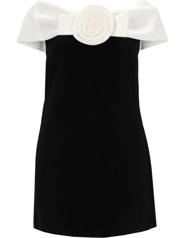 Mini Dress With Flower Detail