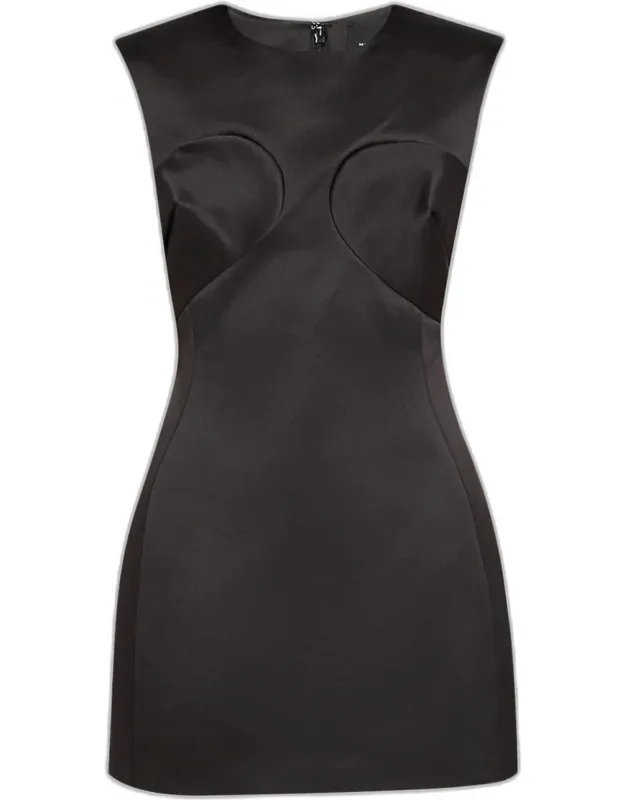 Satin Sleeveless Mini Dress