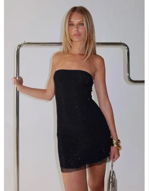 Jemira Strapless Shimmer Mini Dress