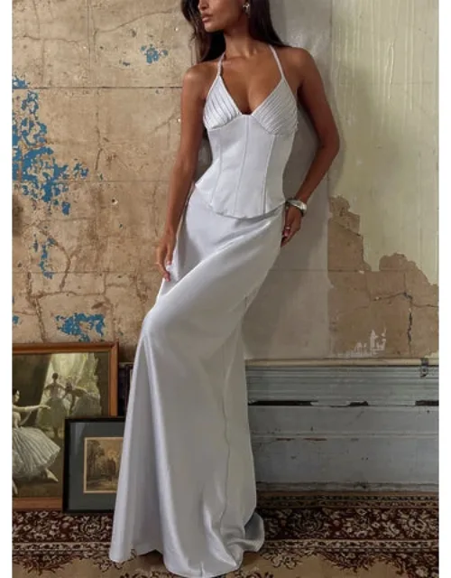 Satin Corset Maxi Dress