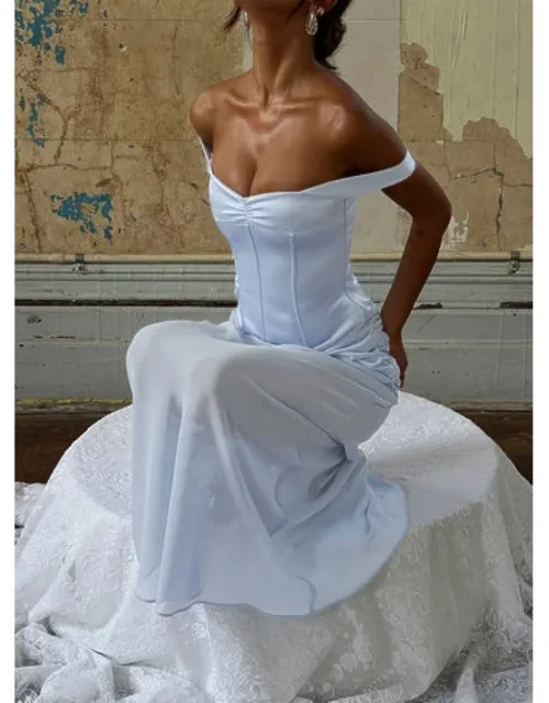 Angiola Corset Off Shoulder Maxi Dress