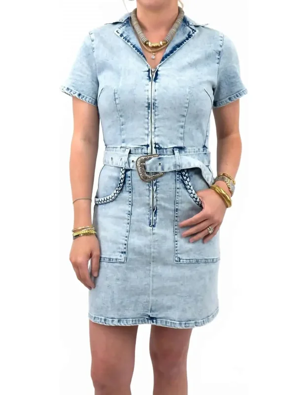 Belted Denim Dress