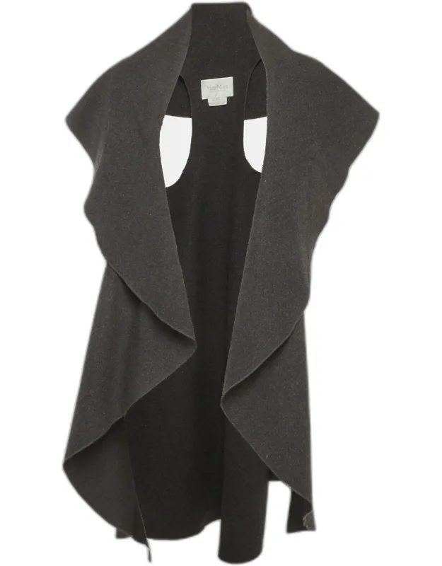 Wool Felt Open Front Cardigan