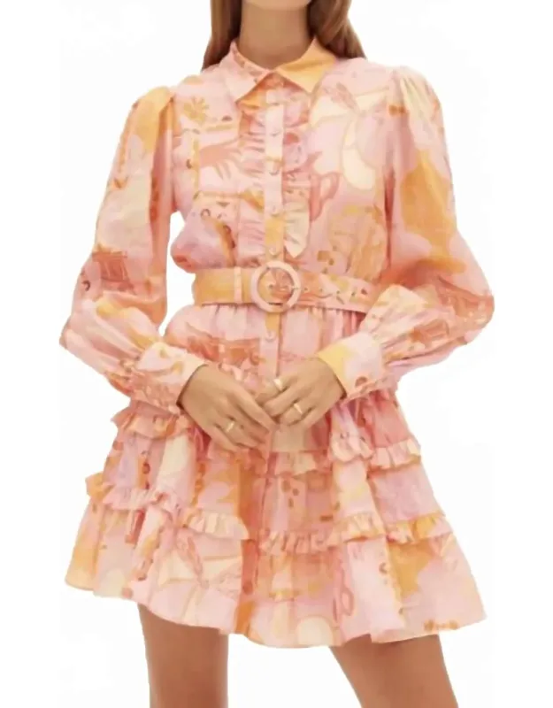 Frilled Layered Mini Dress