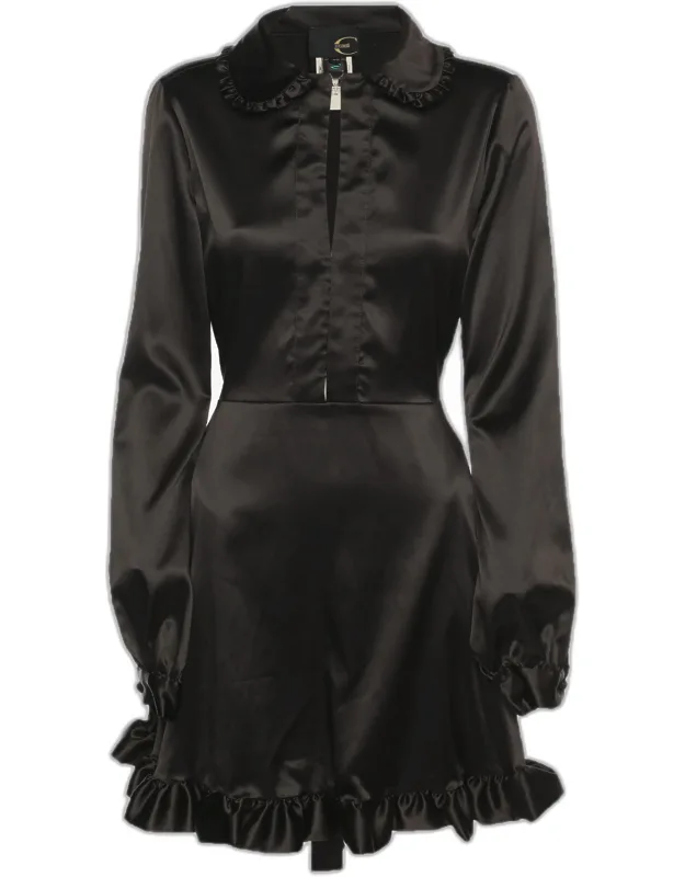 Satin Belted Mini Dress