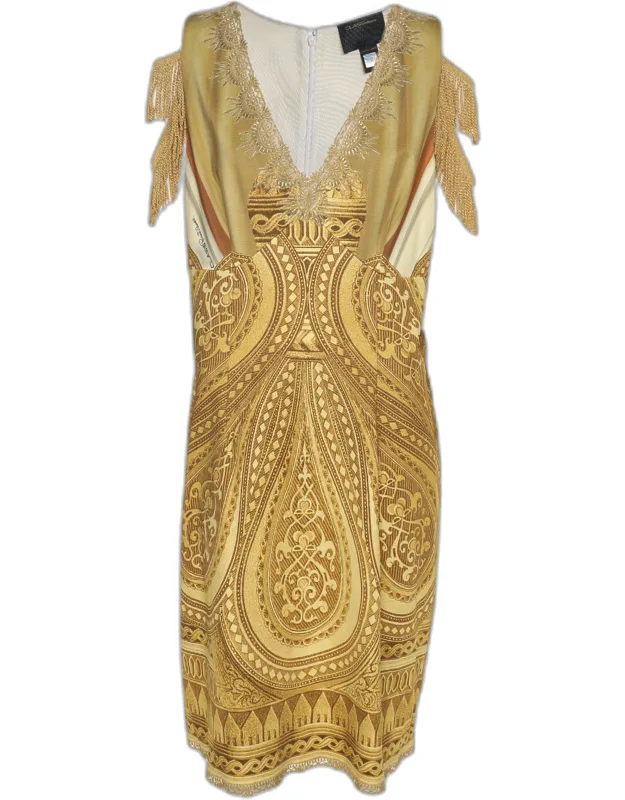 Printed Jersey Midi Dress