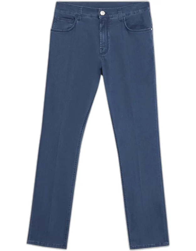 Five-pocket Cotton-blend Jeans