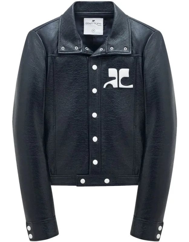 Cropped Jacket With Textured Finish