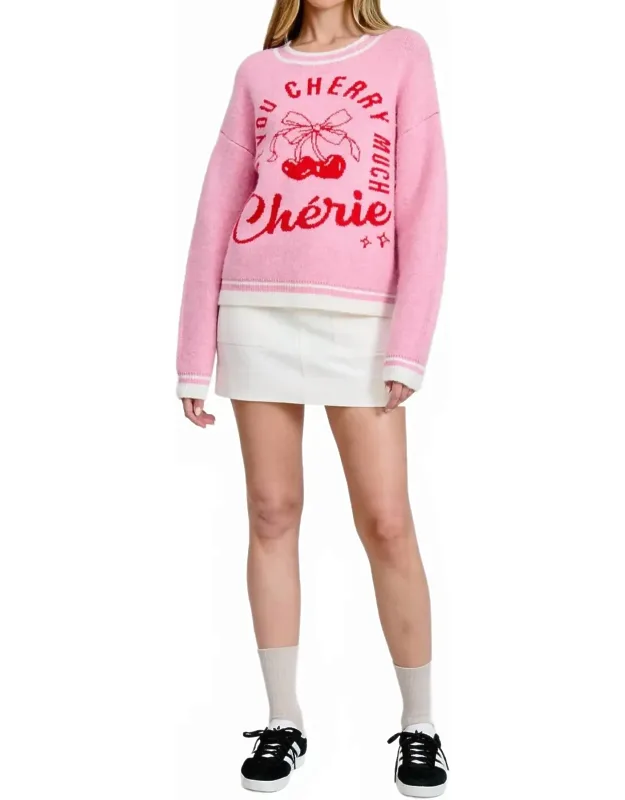 Love You Cherry Much Sweater