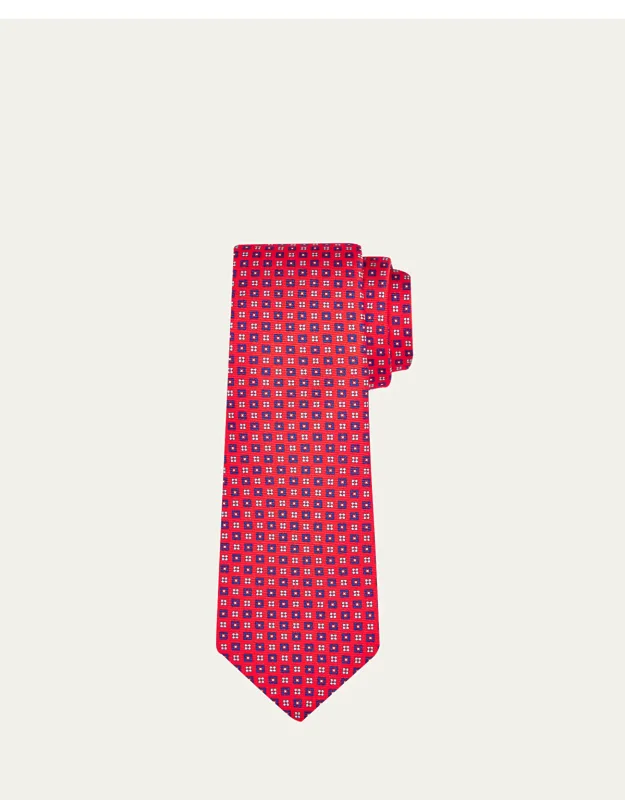 Micro-floral Silk 7-fold Tie