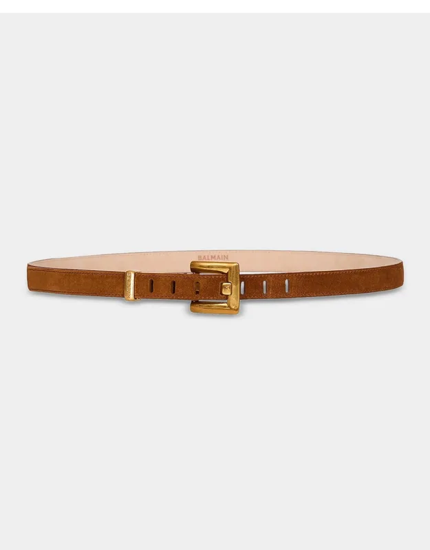 Anthem Narrow Suede Leather Belt