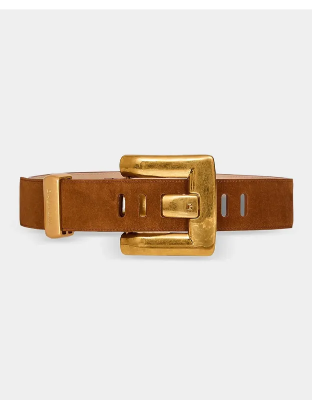 Anthem Wide Suede Leather Belt
