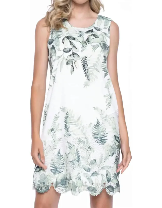Leaf Lacey Embellished Dress