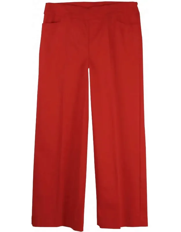 Pull On Wide Leg Crop Pants