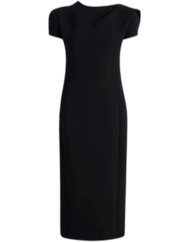Backless Column Midi Dress