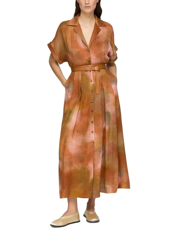 Notch Lapel Shirtdress