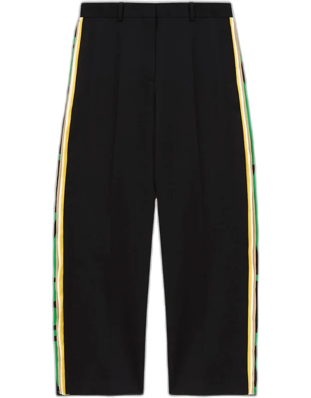 Layered Side-stripe Straight-leg Trousers