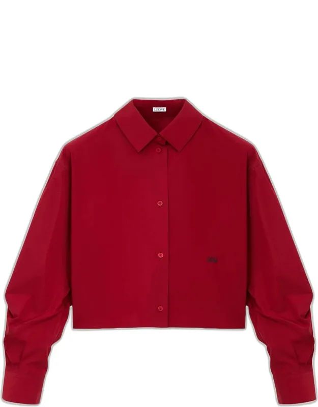 Cotton Poplin Boxy Button-down Shirt