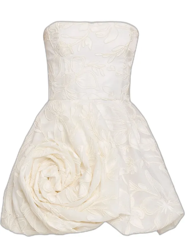 Rosette Bubble Mini Dress