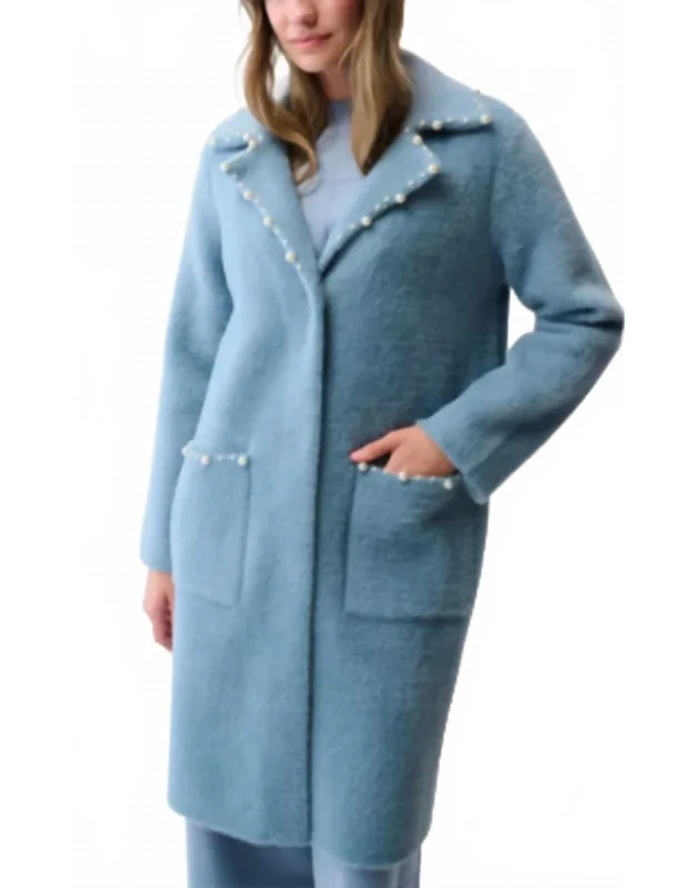 Single-breasted Pearl Coat