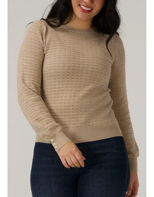 Pointelle Crew Sweater
