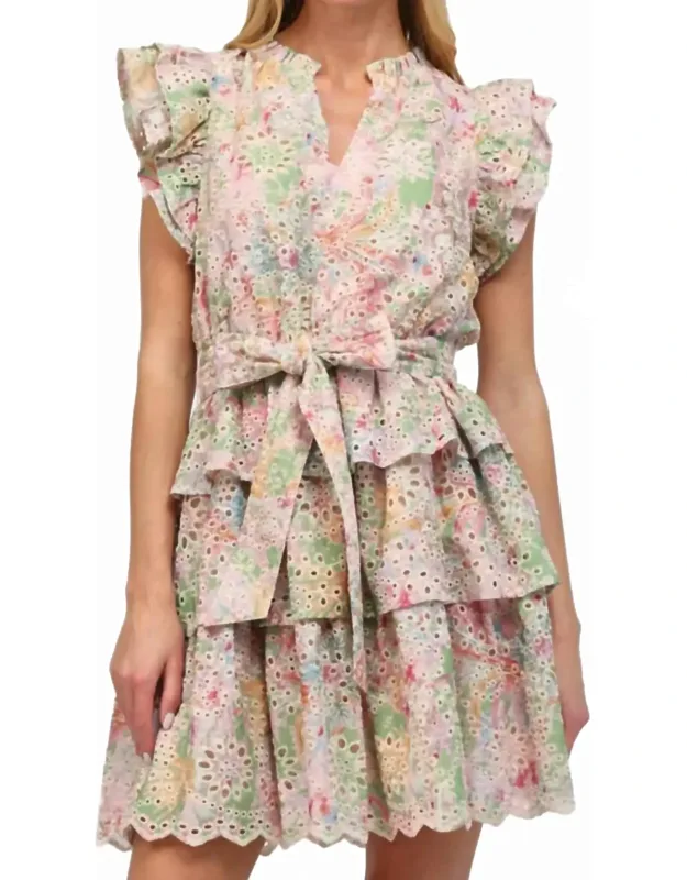 Floral Eyelet Lace Dress