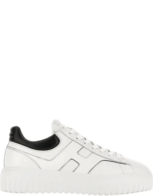 Leather Sneakers With Embossed Design
