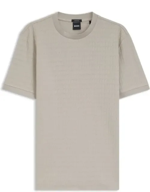 Geometric-jacquard T-shirt