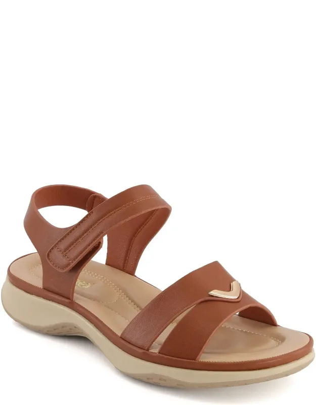 Ankle Strap Sandals With Hook And Loop Closure