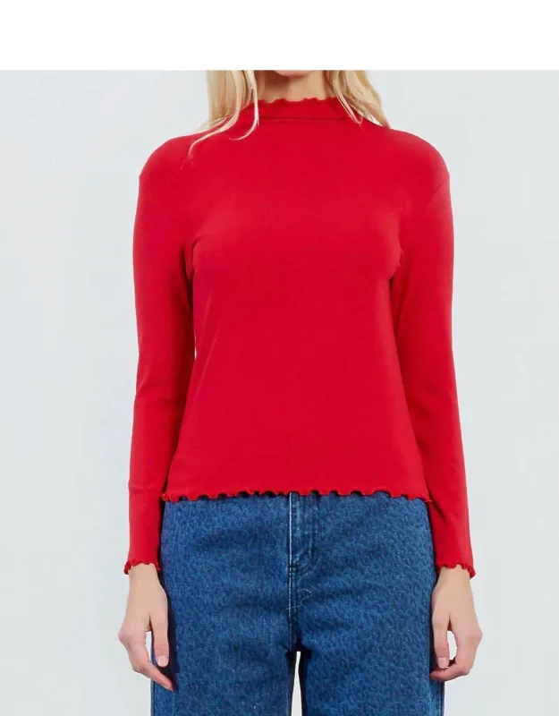 Ruffled Collared Sweater